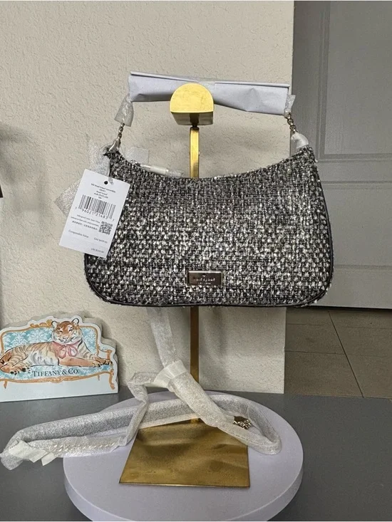 Kate Spade Kiki Tinsel Tweed Convertible Crossbody - Picture 3 of 13